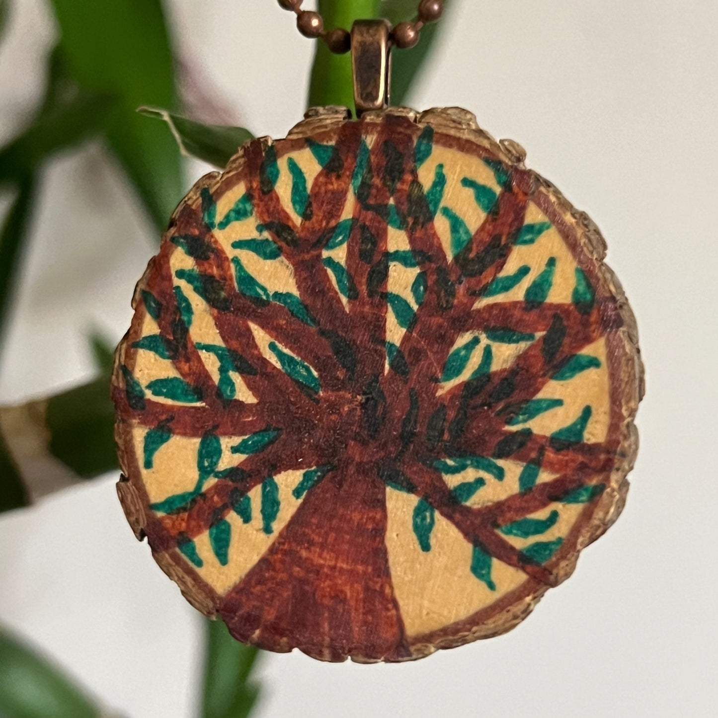 Enchanted Tree Large Round Pendant