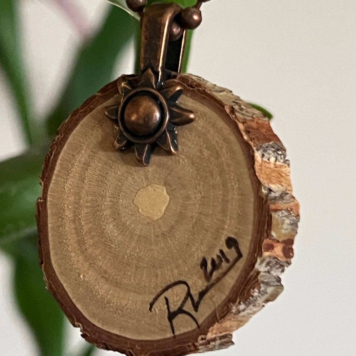 Enchanted Tree Pendant Shimmery Light Green
