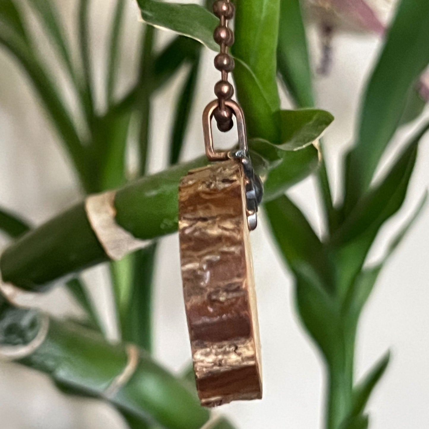 Enchanted Tree Pendant Pink and Gold with Heart