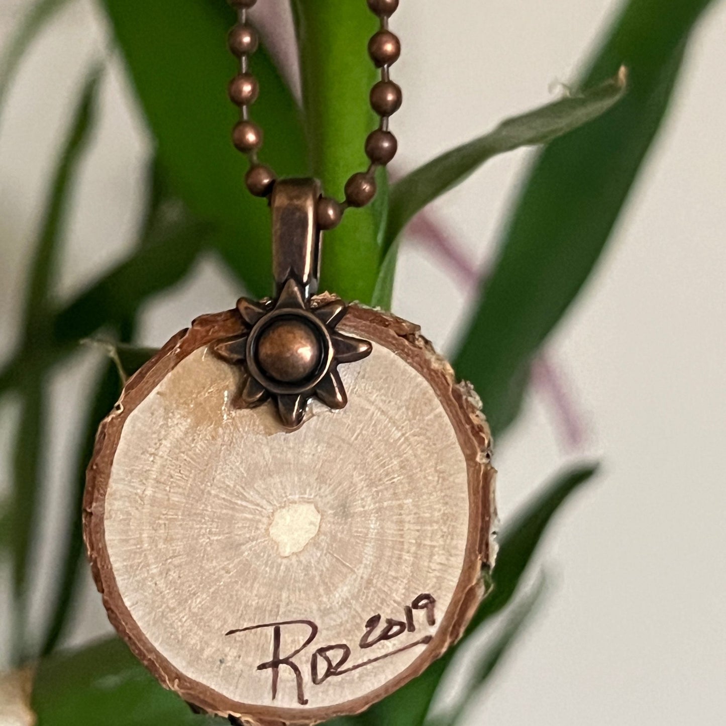 Enchanted Tree Pendant Dark Green Leaves