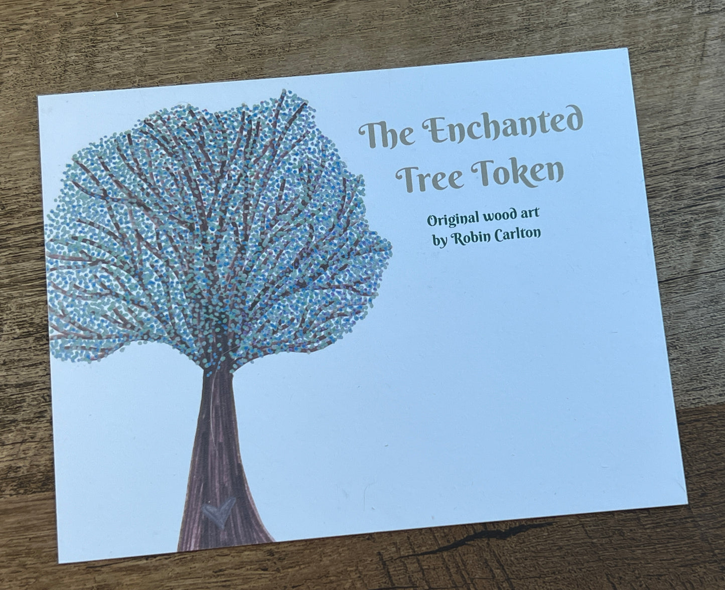 Blue Purple Enchanted Tree Token