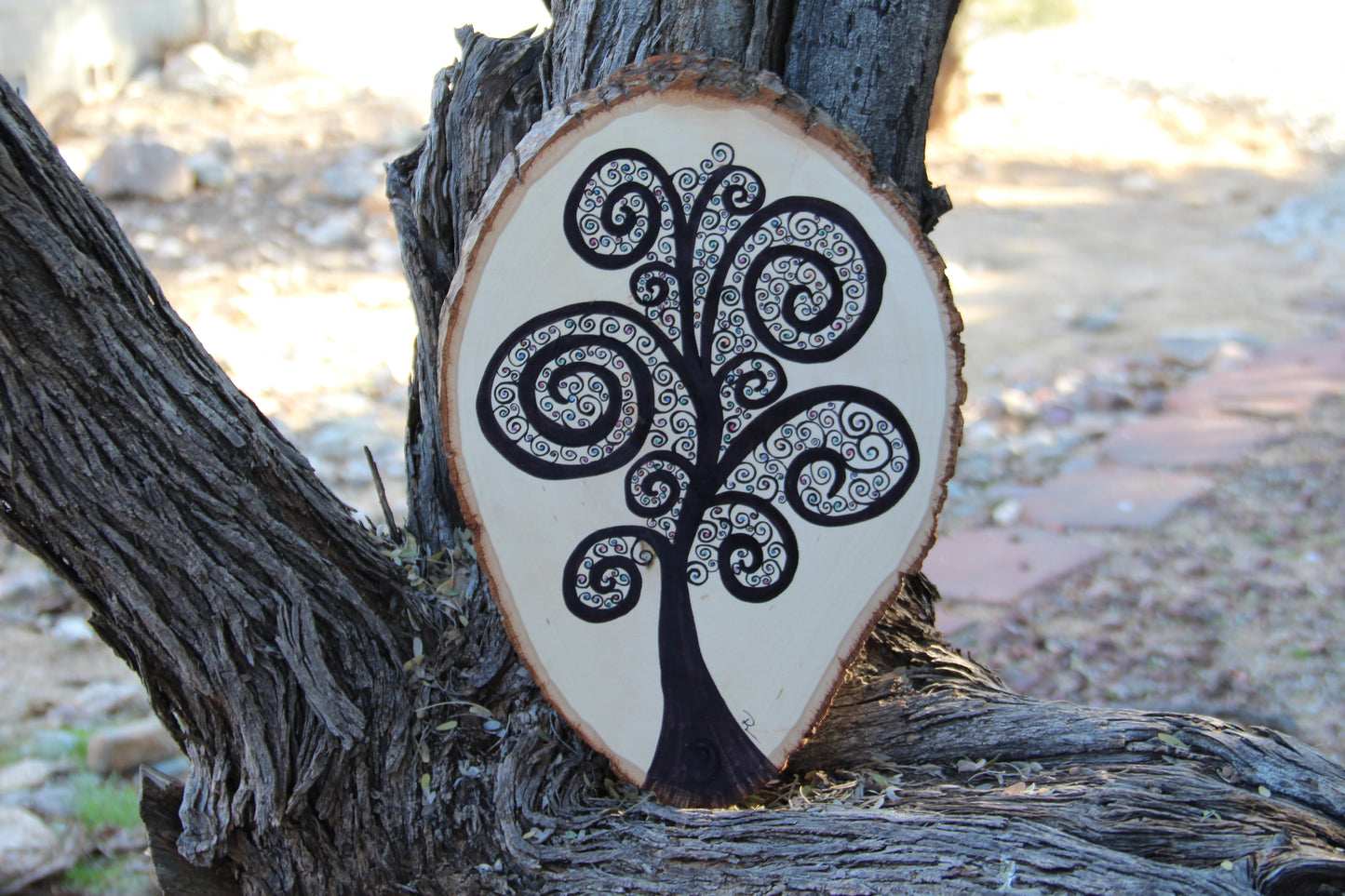 Swirly Tree - Enchanted Tree Art Wall Hanging