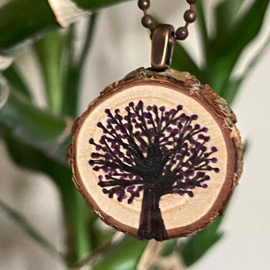 Enchanted Tree Pendant Plum Purple