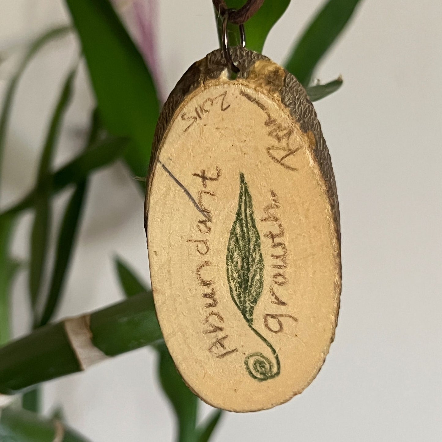 Enchanted Tree Large Pendant - Sparkly Leaves & Heart